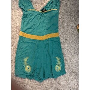 Hot Topic Her Universe Disney Aladdin Jasmine Peacock Romper Shorts Size M